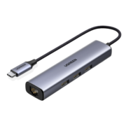 绿联Type-c扩展坞USB-C转有线网卡千兆网线转接头拓展坞分线转换器雷电3/4通用苹果电脑MacBookPro华为笔记本