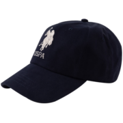 U.S. POLO ASSN.US保罗情侣款帽子男女可调节鸭舌帽棒球帽网球户外运动帽刺绣男帽 藏蓝色 均码