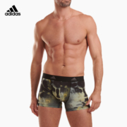 adidas/阿迪达斯男士吸湿排汗速干防摩擦运动平角内裤男四角3条装