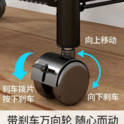 雅漫庭（YAMANTING）优好物手推车置物架落地多层收纳架厨房浴室带轮小推车 3层白-新款【挂钩+滑轮+贴纸】