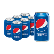 概率券：百事可乐 Pepsi 碳酸饮料 330ml*6听