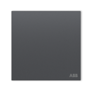 ABB 开关插座面板 盈致系列灰色  无边框 纯平开关面板 86型墙壁电源 单开双控