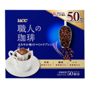 悠诗诗（UCC） 日本进口 滴滤式职人挂耳咖啡粉 研磨烘焙黑咖啡 圆润柔和50p（蓝23.8.17到期）