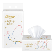 舒洁（Kleenex）北海道牛乳系列乳霜纸面巾80抽5包装 鼻子纸 保湿纸巾 婴儿纸巾