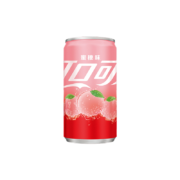 概率券：可口可乐 蜜桃味 汽水 碳酸饮料 200ml*12罐 年货整箱装