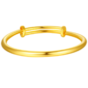 京东百亿补贴：GOLD DRAGON 金龙珠宝 简爱系列 简约足金手镯 约45g GB063D
