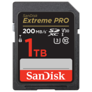 闪迪（SanDisk）1TB SD存储卡 U3 C10 4K 至尊超极速版码数相机内存卡 提速升级读速200MB/s 写速140MB/s