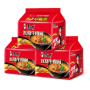 京东百亿补贴：康师傅 方便面 红烧15袋+番茄鸡蛋2袋 送饭盒
