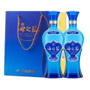 京喜特价、plus会员：洋河 海之蓝 42度 520ml*2瓶装（含手提袋）