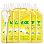 AXE斧头牌柠檬洗洁精家用食品级小瓶大桶6瓶1.01家庭装果蔬清洁剂