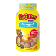 丽贵小熊糖lilcritters鱼肝油dha保护视力OMEGA3儿童营养软糖120粒