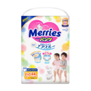 花王（Merries）妙而舒婴儿拉拉裤学步裤尿不湿 增量装XL44片(12-22kg)日本进口
