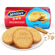 McVitie's英国进口 麦维他 轻脂轻体原味全麦轻怡消化饼干 250g*2件（含买一送一）