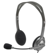 罗技（Logitech）H111 立体声耳机 带麦克风话筒 电脑笔记本办公耳麦 黑色