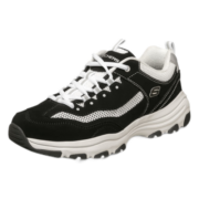 斯凯奇丨Skechers老爹鞋男复古时尚经典休闲鞋运动鞋黑色/白色41