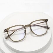 Erilles 1.61折射率 非球面镜片+冷白茶框大框眼镜