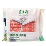 东来顺 草原羔羊厚切羊肉卷羊肉片(1.5mm)500g  内蒙草饲羊肉 火锅食材 羔羊厚切肉卷500g（1斤装）