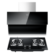 海尔（Haier） 抽油烟机 侧吸式烟灶套装20m³/min大吸力宽屏拢烟 家用油烟机燃气灶具套装E900C10+QE5B0(天)
