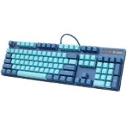 RAPOO 雷柏 V500PRO 104键 有线机械键盘 青花蓝 雷柏茶轴 单光