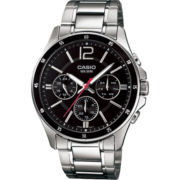 卡西欧（CASIO）手表 男士经典三盘运动防水石英腕表商务休闲石英男表 MTP-1374D-1AVDF