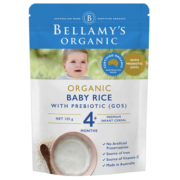 贝拉米（Bellamy）澳洲进口原味米粉有机辅食铁元素米糊4月以上125g/袋GOS益生元