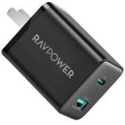 RAVPower双口30W快充充电器头PD27W适用于iPhone13promax苹果14switch华为荣耀小米手机iPad闪充typec口插头