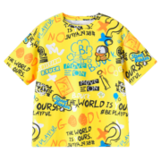 B.duck小黄鸭童装男童短袖t恤夏季2022新款速干运动上衣儿童衣服潮 黄色 105cm