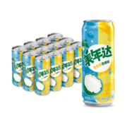百事可乐 美年达  百香果青椰味 果味汽水  低糖碳酸 330ml*12听