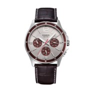卡西欧（CASIO）经典三盘运动防水 石英商务休闲皮带男士手表 MTP-1374L-7A1VDF