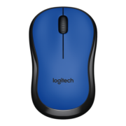 罗技（Logitech）M220 静音鼠标 无线鼠标 办公鼠标 对称鼠标 带无线微型接收器 蓝黑色