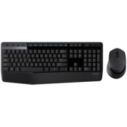 罗技（Logitech） MK345（MK346P）无线办公键鼠套装鼠标键盘 全尺寸防泼溅设计多媒体 MK345黑灰色