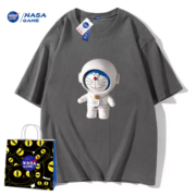 NASA GAME官网联名款新品2023纯棉短袖t恤男女潮牌上衣情侣装T恤
