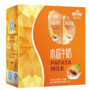 皇氏乳业 木瓜奶250ml*12盒 木瓜原浆牛奶水果味甜牛奶网红牛奶