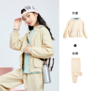 ANTA 安踏 女童跑步运动套装