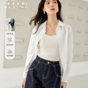 对白 DDC019S 女士长袖衬衫