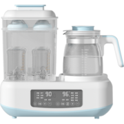 奥克斯（AUX）ACX-1011B 奶瓶消毒器恒温水壶二合一调奶器温奶器 1.3L  蓝色