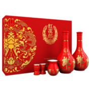 郎酒 红花郎 陈酿 53度 高度白酒 酱香型 红花郎（10）500ml 双瓶礼盒装