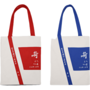 国家图书馆手稿文创帆布简约文艺帆布袋女单肩包生日礼物 帆布包-红