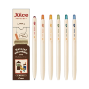 新品日本PILOT百乐10十周年限定第一弹juice冰沙彩色中性笔果汁笔学生按动彩色水笔手帐复古套装 冰沙6色套装-0.5mm 0.5