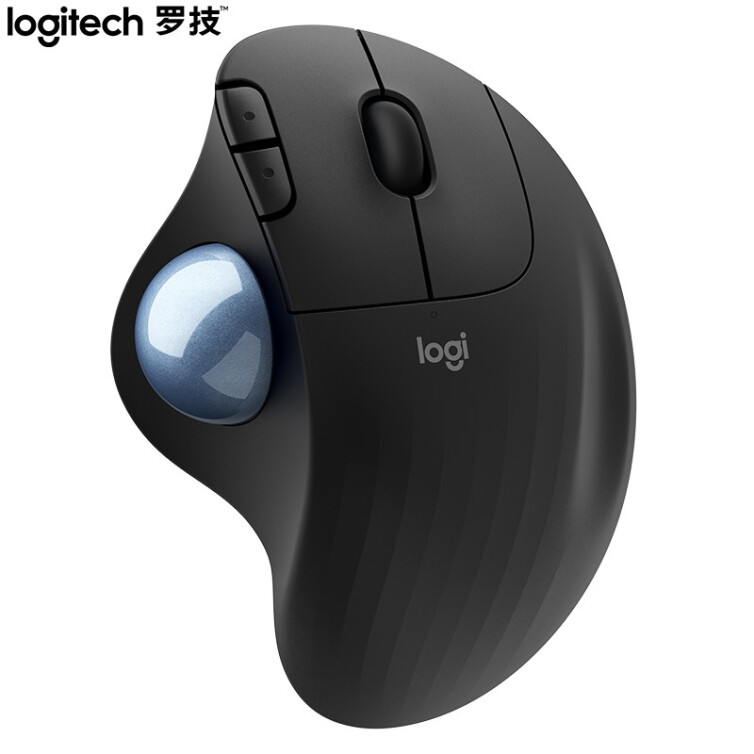 罗技（Logitech）ERGO M575 人体工学鼠标 轨迹球鼠标 无线蓝牙双模 办公鼠标 带无线2.4G接收器 石墨黑