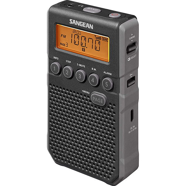 Sangean 山进 DT-800 袖珍收音机，黑色