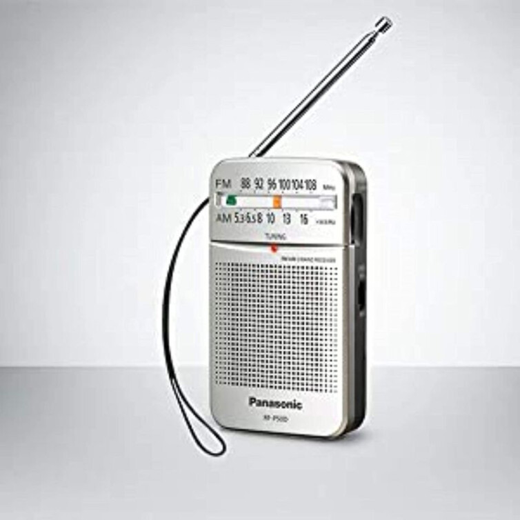 Panasonic RF-P50D袖珍收音机AM/FM AFC数字调谐器 便于携带 送老人 Silver银色