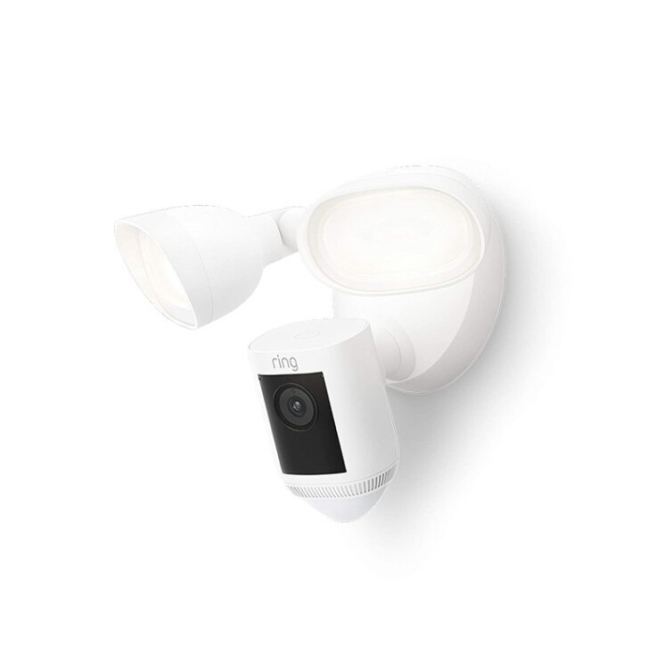 Ring Floodlight Cam Wired Pro 高清安全摄像头 1080p 21年新款 白色