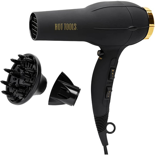 Hot Tools Signature 系列 1875W Turbo 离子吹风机(离子技术;3 种加热和 2 个速度设置;轻便;专业性能)HTDR5577E