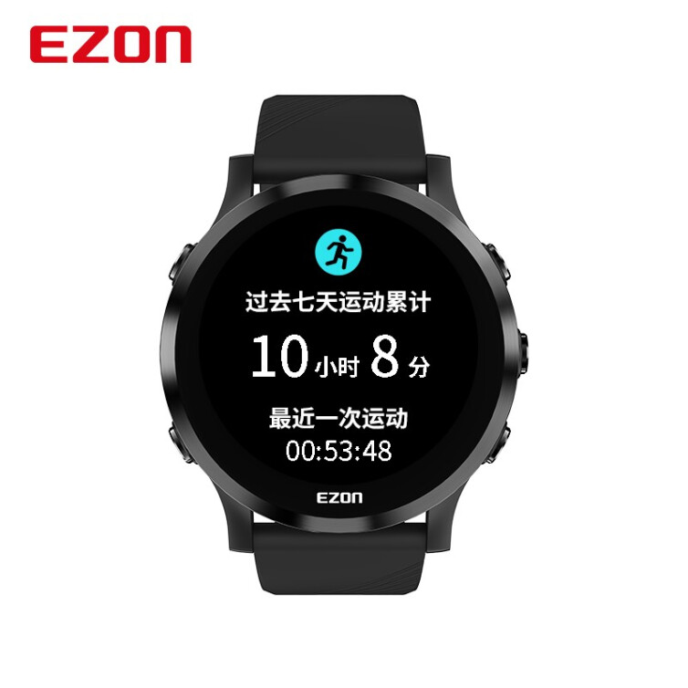 宜准（EZON）跑步手表男女运动手表心率马拉松骑行智能手表防水 R6A12高雅黑