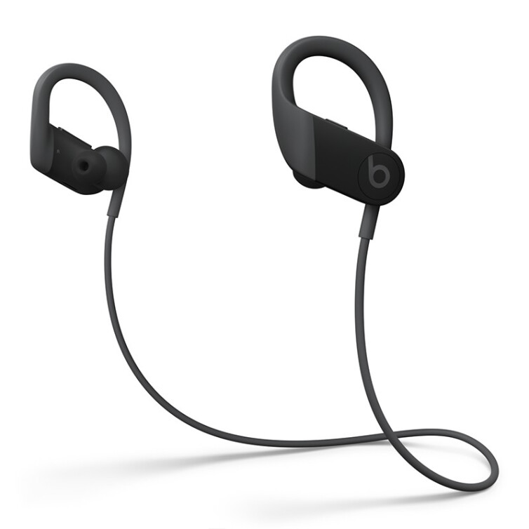 beats powerBeats pb4 蓝牙耳机入耳式 无线挂脖式运动跑步耳机 黑色