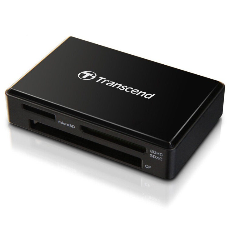 创见USB3.1高速多功能读卡器 TF/SD/CF存储卡 手机单反相机行车记录仪内存卡多合一读卡器 TS-RDF8K2黑色 多功能合一 读卡器