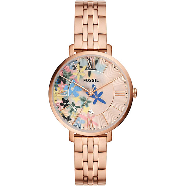 Fossil 手表 Jacqueline ES5185 女士 Rose Gold, 玫瑰金, 手链类型