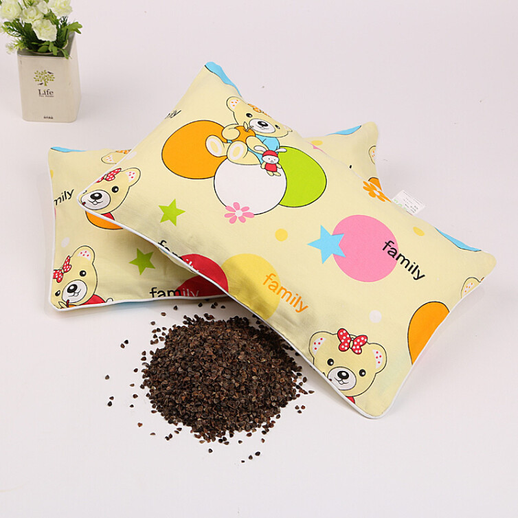 绿豆壳儿童枕头定头型纯绿豆皮护枕全绿豆壳枕芯 40X25cm 幼儿 全绿豆壳填充枕