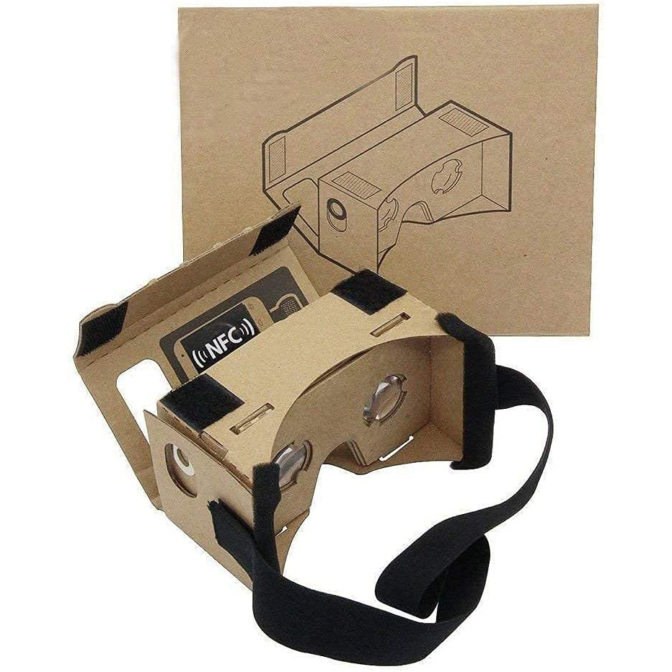 谷歌纸板，虚拟真实商店 3D VR 耳机 DIY 虚拟现实盒眼镜，适合所有 4-6 英寸智能手机 2组 Upgrade 1.0